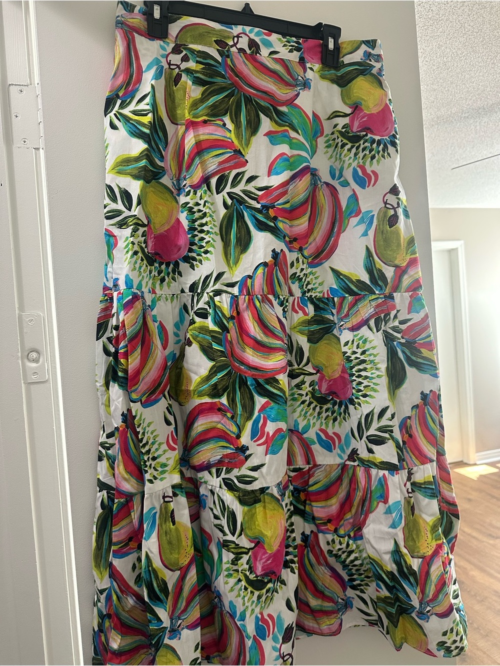 Tiered Floral-Print Maxi Skirt